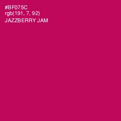 #BF075C - Jazzberry Jam Color Image