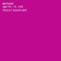 #BF0A8F - Violet Eggplant Color Image