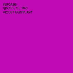 #BF0AB6 - Violet Eggplant Color Image