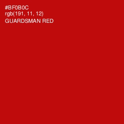 #BF0B0C - Guardsman Red Color Image