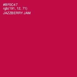 #BF0C47 - Jazzberry Jam Color Image