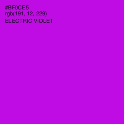 #BF0CE5 - Electric Violet Color Image