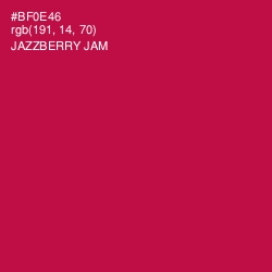 #BF0E46 - Jazzberry Jam Color Image