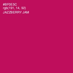 #BF0E5C - Jazzberry Jam Color Image