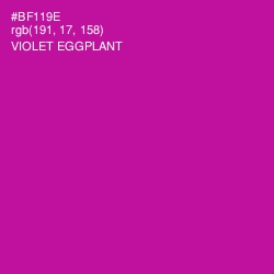 #BF119E - Violet Eggplant Color Image