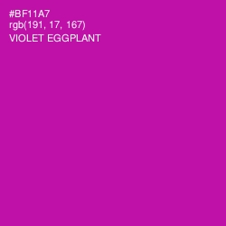 #BF11A7 - Violet Eggplant Color Image