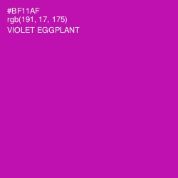 #BF11AF - Violet Eggplant Color Image