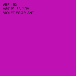#BF11B3 - Violet Eggplant Color Image