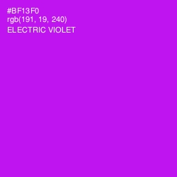 #BF13F0 - Electric Violet Color Image