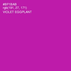 #BF1BAB - Violet Eggplant Color Image