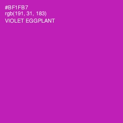 #BF1FB7 - Violet Eggplant Color Image