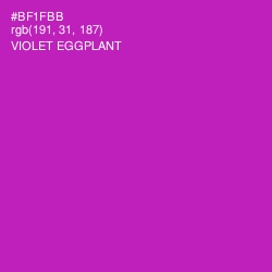 #BF1FBB - Violet Eggplant Color Image