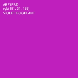 #BF1FBD - Violet Eggplant Color Image