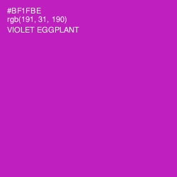 #BF1FBE - Violet Eggplant Color Image
