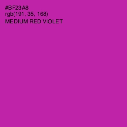 #BF23A8 - Medium Red Violet Color Image