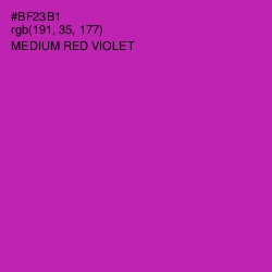 #BF23B1 - Medium Red Violet Color Image