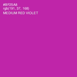 #BF25A8 - Medium Red Violet Color Image