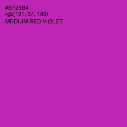 #BF25B4 - Medium Red Violet Color Image