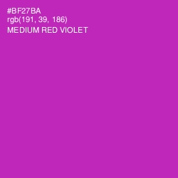 #BF27BA - Medium Red Violet Color Image