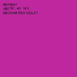 #BF28A1 - Medium Red Violet Color Image
