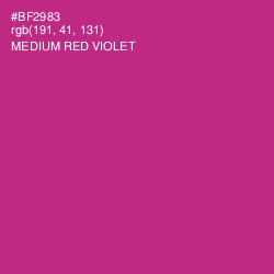 #BF2983 - Medium Red Violet Color Image