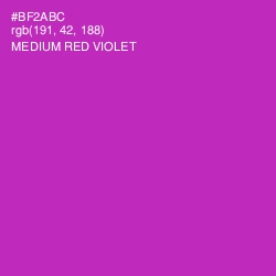 #BF2ABC - Medium Red Violet Color Image