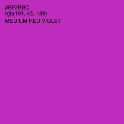 #BF2BBC - Medium Red Violet Color Image