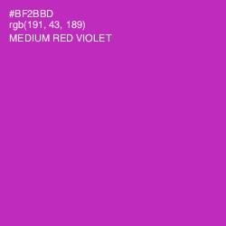 #BF2BBD - Medium Red Violet Color Image