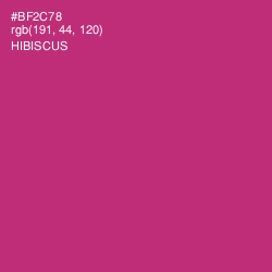 #BF2C78 - Hibiscus Color Image