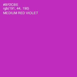 #BF2CBE - Medium Red Violet Color Image