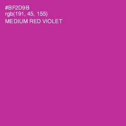 #BF2D9B - Medium Red Violet Color Image