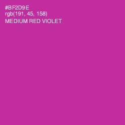 #BF2D9E - Medium Red Violet Color Image
