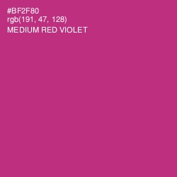 #BF2F80 - Medium Red Violet Color Image