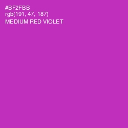 #BF2FBB - Medium Red Violet Color Image