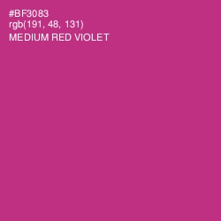 #BF3083 - Medium Red Violet Color Image