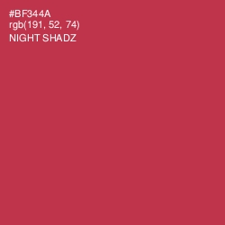 #BF344A - Night Shadz Color Image