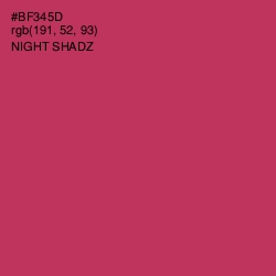 #BF345D - Night Shadz Color Image