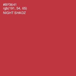 #BF3641 - Night Shadz Color Image