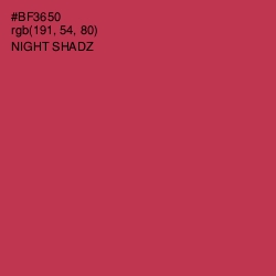 #BF3650 - Night Shadz Color Image