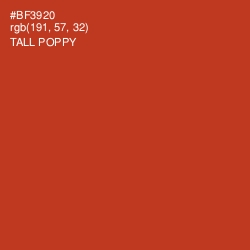 #BF3920 - Tall Poppy Color Image
