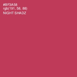 #BF3A58 - Night Shadz Color Image