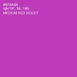 #BF3ABA - Medium Red Violet Color Image