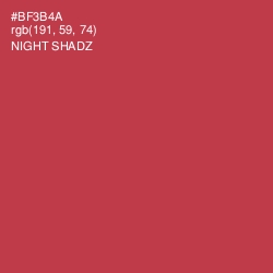 #BF3B4A - Night Shadz Color Image