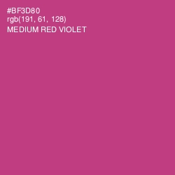 #BF3D80 - Medium Red Violet Color Image