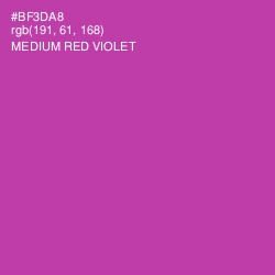 #BF3DA8 - Medium Red Violet Color Image