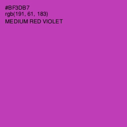 #BF3DB7 - Medium Red Violet Color Image