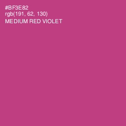 #BF3E82 - Medium Red Violet Color Image