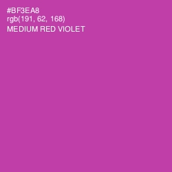 #BF3EA8 - Medium Red Violet Color Image