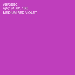 #BF3EBC - Medium Red Violet Color Image