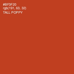 #BF3F20 - Tall Poppy Color Image